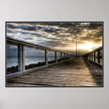 Pont au-dessus de l'eau de problème poster