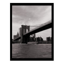 Pont B&W de NYC Brooklyn Cartes Postales