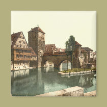 Pont de bourreau, Nuremberg, Bavière, Allemagne magnets