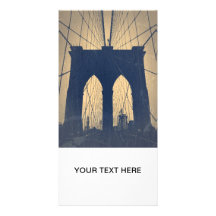 Pont de Brooklyn Cartes De Vœux Avec Photo