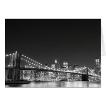 Pont de Brooklyn et horizon de Manhattan Carte De Vœux