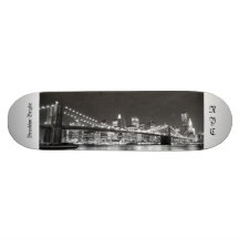 Pont de Brooklyn et horizon de Manhattan Planches À Roulettes Customisées