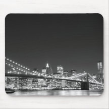 Pont de Brooklyn et horizon de Manhattan Tapis De Souris