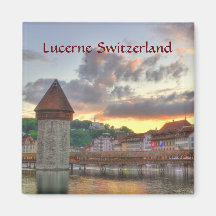 Pont de chapelle de la Suisse de luzerne d'aimant 