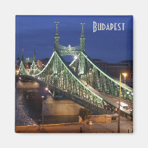 Pont de liberté par nuit aimant pour réfrigérateur