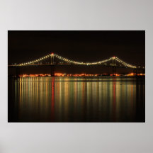 Pont de Newport Pell la nuit Île de Rhode Posters