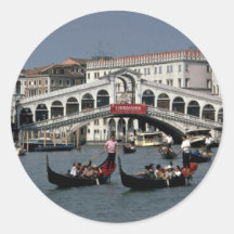 Pont de Rialto, Venise Autocollants Ronds