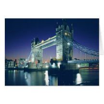 Pont de tour au crépuscule carte