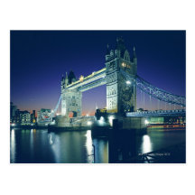 Pont de tour au crépuscule cartes postales