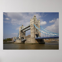 Pont de tour et Tamise, Londres, Posters