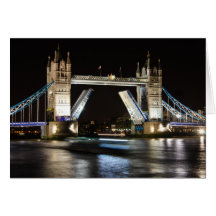 Pont de tour la nuit cartes de vœux