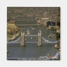 Pont de tour, vue aérienne, Londres, Angleterre Magnets Pour Réfrigérateur