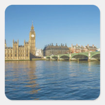 Pont de Westminster et grand Ben Stickers Carrés