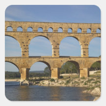 Pont du le Gard, le Gard, Languedoc-Roussillon, Fr Sticker Carré