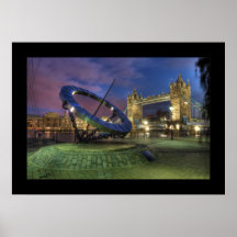 Pont et cadran solaire de tour (encadrés) posters