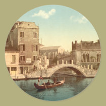 Pont et canal, Venise autocollants