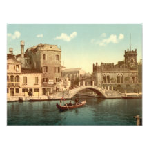Pont et canal, Venise Photo