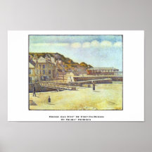 Pont et port de Port-En-Bessin par Seurat George Affiche