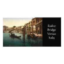 Pont I, Venise, Italie de Rialto Carte Avec Photo
