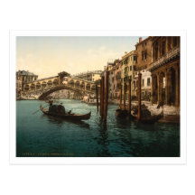 Pont I, Venise, Italie de Rialto Carte Postale
