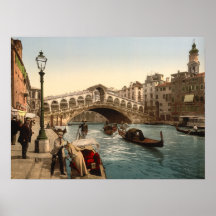 Pont II, Venise, Italie de Rialto Affiches