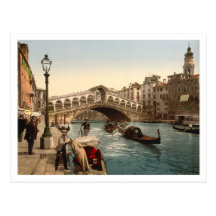 Pont II, Venise, Italie de Rialto Carte Postale