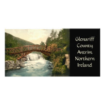 Pont rustique dans Glenariff, comté Antrim Photocarte Personnalisée