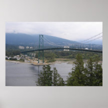 Pont Vancouver en porte de lions Posters