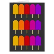 Popsicles savoureux cartes de vœux
