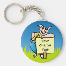 Porc avec le signe porte-clés