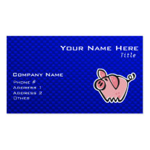Porc ; Bleu Carte De Visite