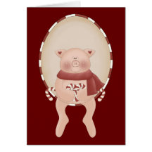 Porc de sucre de canne carte de vœux