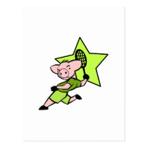 Porc de tennis cartes postales