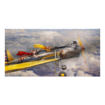 Porc de vol - avion - le tour de joie photocartes personnalisées