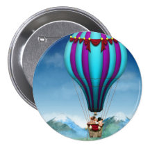 Porc de vol - ballon - et loin badges avec agrafe