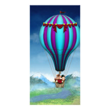 Porc de vol - ballon - et loin cartes de vœux avec photo