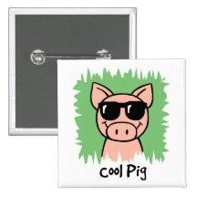 Porc frais badges avec agrafe