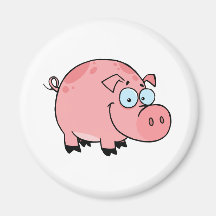 Porc heureux de personnage de dessin animé aimant