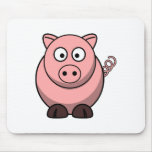 Porc mignon de bande dessinée tapis de souris