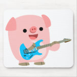 Porc mignon Mousepad de bande dessinée de Rockin tapis de souris