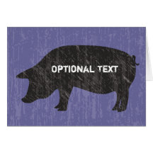 Porc noir rustique cartes de vœux