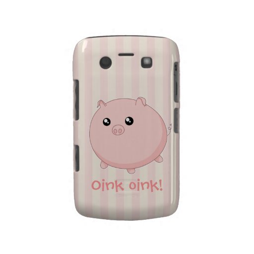 Porc rose potelé mignon de Kawaii Coques Blackberry