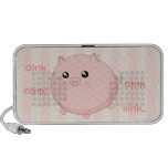 Porc rose potelé mignon de Kawaii Haut-parleurs iPod