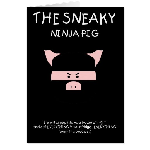 Porc sournois de Ninja Cartes