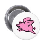 Porc très mignon de rose de vol pin's avec agrafe