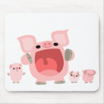 Porcs de cri Mousepad de bande dessinée :) tapis de souris