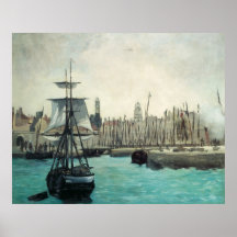 Port à Calais par Manet, impressionisme vintage Posters