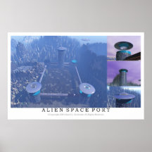 Port étranger de l'espace poster