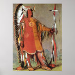 Portait de chef indien Mato-Tope par George Catlin Poster