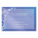 Porte bleue d'arbre d'aube épousant RSVP (3.5x5) Invitations Personnalisées